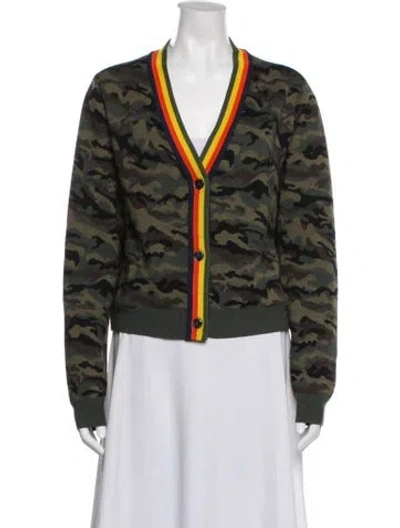 Pre-owned Kule Camouflage Print Jacket In Green