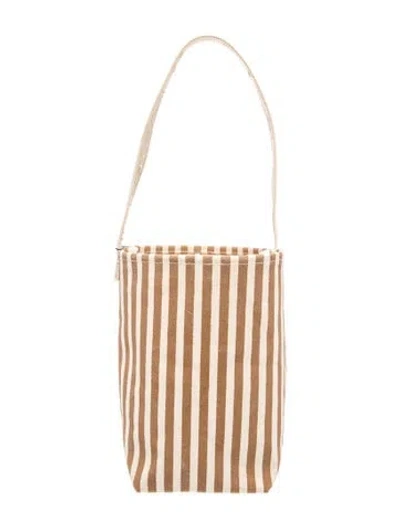 Pre-owned Kule Canvas Bucket Bag In Neutral