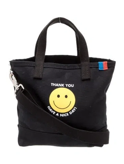 Pre-owned Kule Canvas Top Handle Bag In Black
