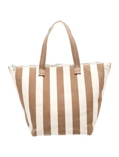 Pre-owned Kule Canvas Top Handle Bag In Neutrals