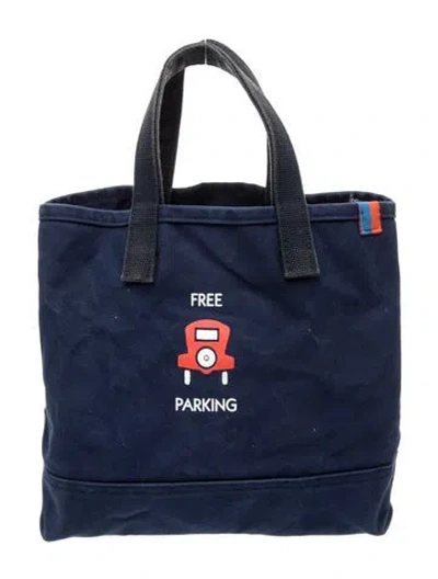 Pre-owned Kule Canvas Tote In Blue