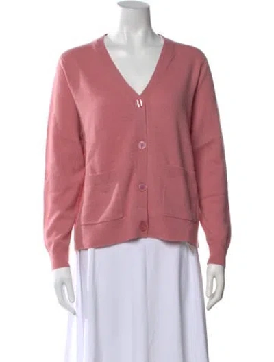 Pre-owned Kule Cashgora V-neck Sweater In Pink