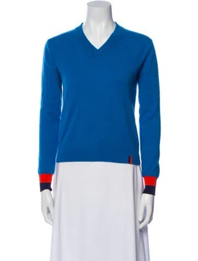 Pre-owned Kule Cashmere Biker Jacket W/ Tags In Blue