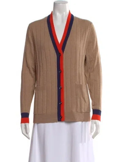 Pre-owned Kule Cashmere Colorblock Pattern Sweater