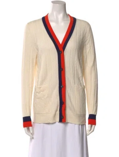 Pre-owned Kule Cashmere Colorblock Pattern Sweater In Neutral