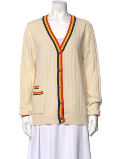 Pre-owned Kule Cashmere Colorblock Pattern Sweater In Neutral