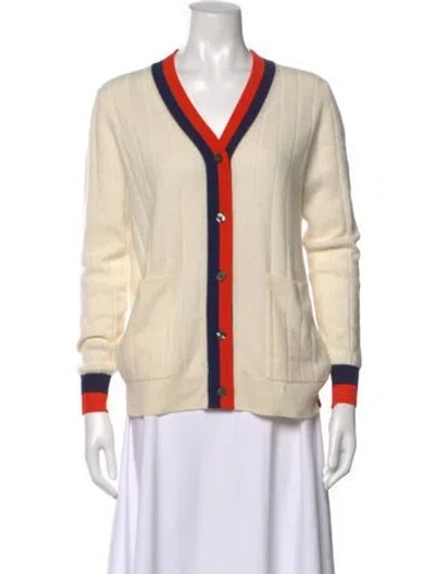Pre-owned Kule Cashmere Colorblock Pattern Sweater In Neutral
