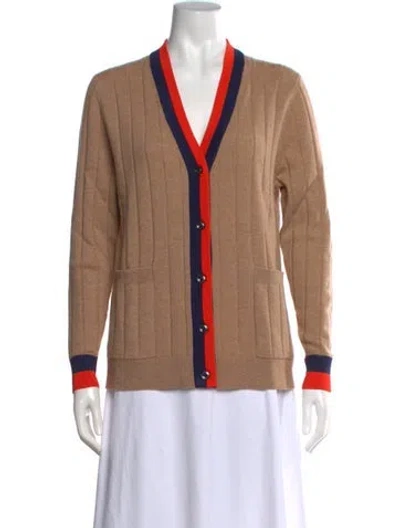Pre-owned Kule Cashmere Colorblock Pattern Sweater In Neutrals
