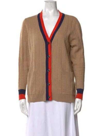 Pre-owned Kule Cashmere Colorblock Pattern Sweater In Neutrals