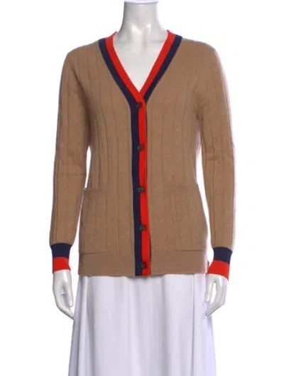 Pre-owned Kule Cashmere Colorblock Pattern Sweater In Neutrals