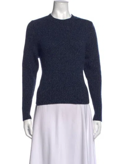 Pre-owned Kule Cashmere Crew Neck Sweater In Blue