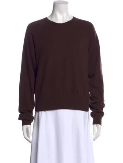 Pre-owned Kule Cashmere Crew Neck Sweater In Brown