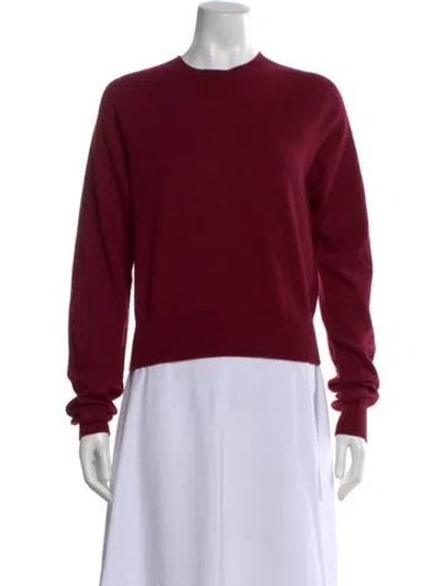 Pre-owned Kule Cashmere Crew Neck Sweater In Burgundy