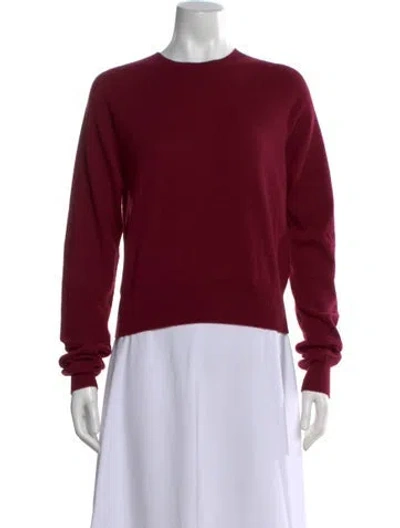Pre-owned Kule Cashmere Crew Neck Sweater In Burgundy