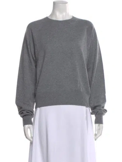 Pre-owned Kule Cashmere Crew Neck Sweater In Gray