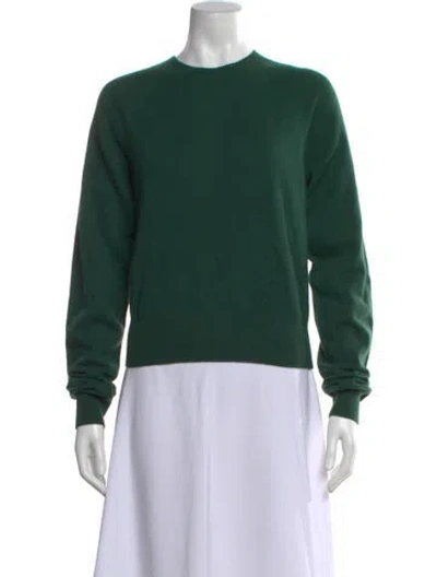 Pre-owned Kule Cashmere Crew Neck Sweater In Green