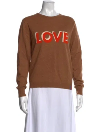 Pre-owned Kule Cashmere Graphic Print Sweater In Brown