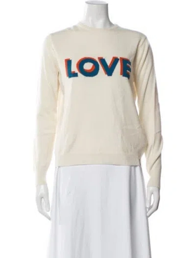 Pre-owned Kule Cashmere Graphic Print Sweater In Neutrals
