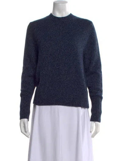 Pre-owned Kule Cashmere Mock Neck Sweater In Blue