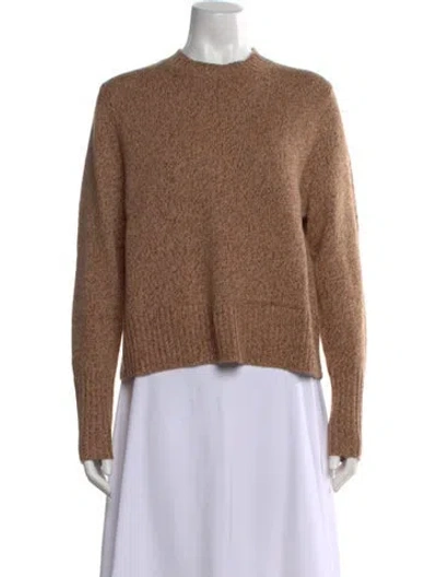 Pre-owned Kule Cashmere Mock Neck Sweater In Brown