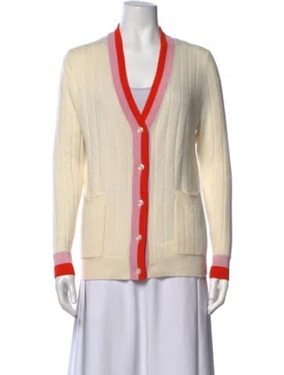 Pre-owned Kule Cashmere Open Front Sweater In Neutrals
