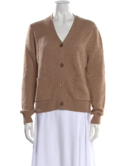 Pre-owned Kule Cashmere Patterned Sweater In Brown