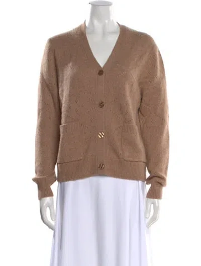 Pre-owned Kule Cashmere Patterned Sweater In Brown