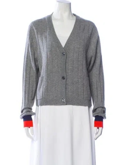 Pre-owned Kule Cashmere Printed Sweater In Gray