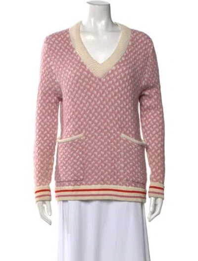 Pre-owned Kule Cashmere Printed Sweater In Pink