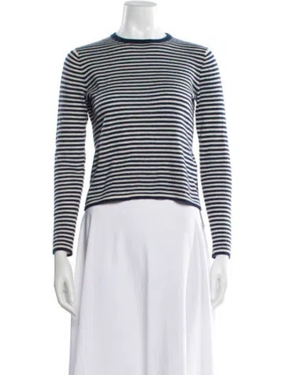 Pre-owned Kule Cashmere Striped Sweater In Blue