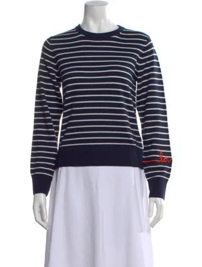 Pre-owned Kule Cashmere Striped Sweater In Blue