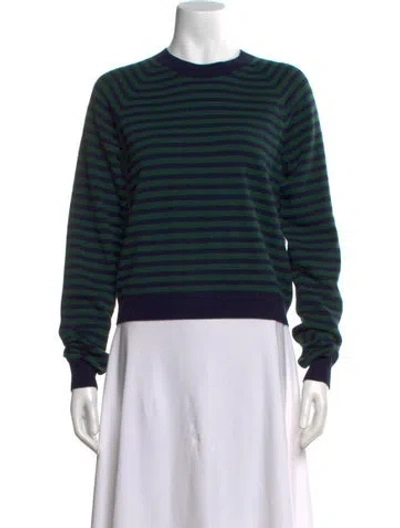 Pre-owned Kule Cashmere Striped Sweater In Blue