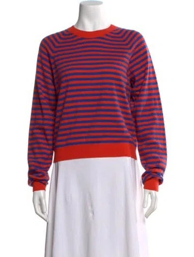 Pre-owned Kule Cashmere Striped Sweater In Blue