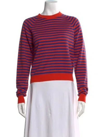 Pre-owned Kule Cashmere Striped Sweater In Blue