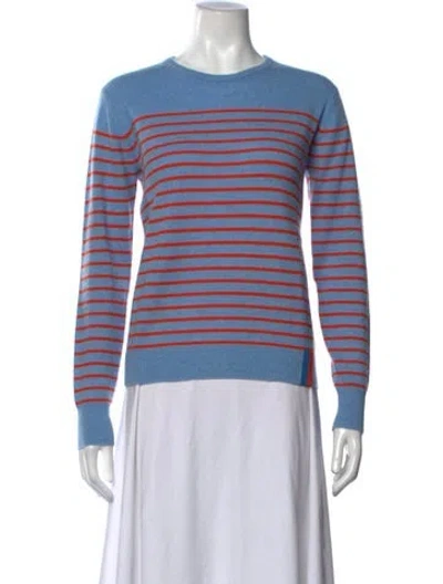 Pre-owned Kule Cashmere Striped Sweater In Blue