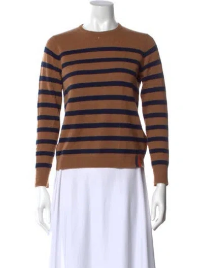 Pre-owned Kule Cashmere Striped Sweater In Brown