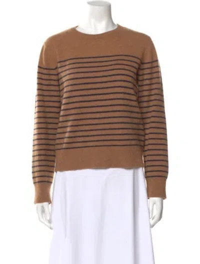 Pre-owned Kule Cashmere Striped Sweater In Brown