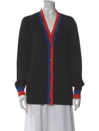 Pre-owned Kule Cashmere Striped Sweater In Gray