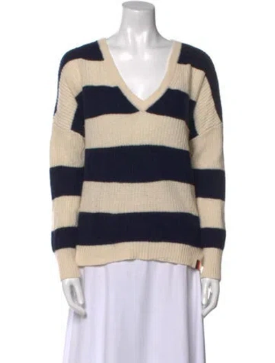 Pre-owned Kule Cashmere Striped Sweater In Neutral