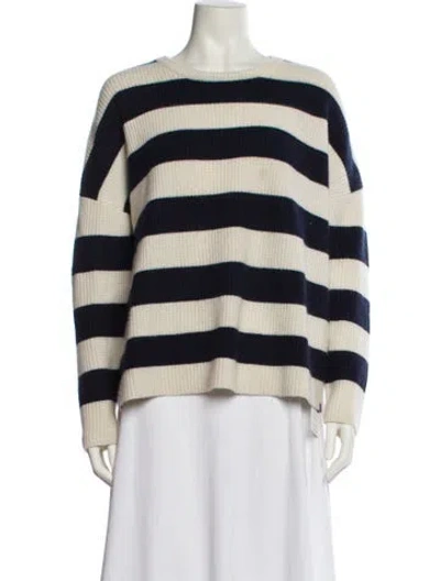 Pre-owned Kule Cashmere Striped Sweater In Neutral