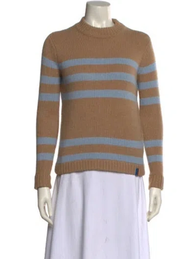 Pre-owned Kule Cashmere Striped Sweater In Neutral