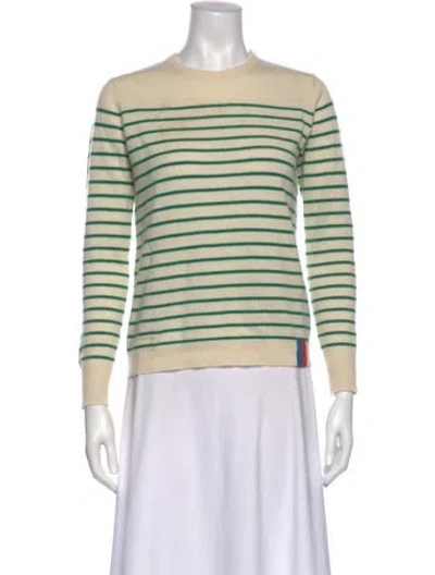 Pre-owned Kule Cashmere Striped Sweater In Neutral
