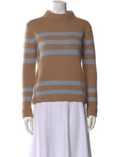 Pre-owned Kule Cashmere Striped Sweater In Neutral