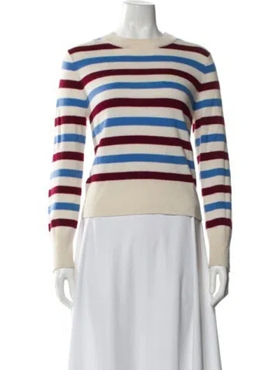 Pre-owned Kule Cashmere Striped Sweater In Neutral