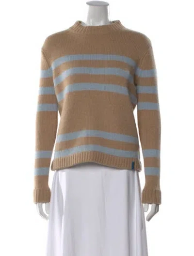 Pre-owned Kule Cashmere Striped Sweater In Neutral