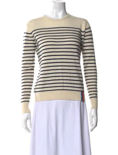 Pre-owned Kule Cashmere Striped Sweater In Neutral