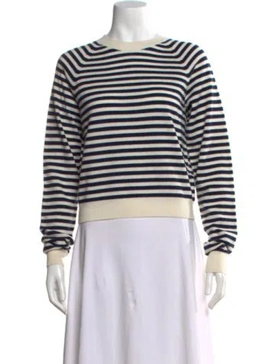 Pre-owned Kule Cashmere Striped Sweater In Neutral