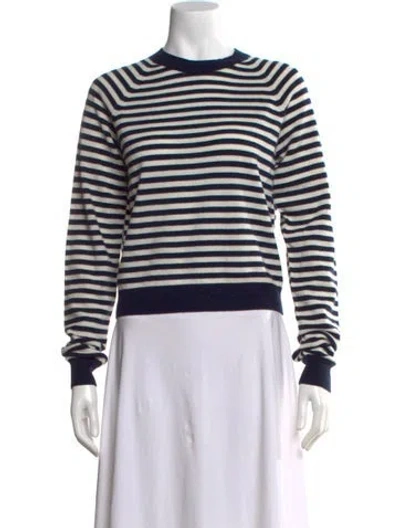 Pre-owned Kule Cashmere Striped Sweater In Neutral