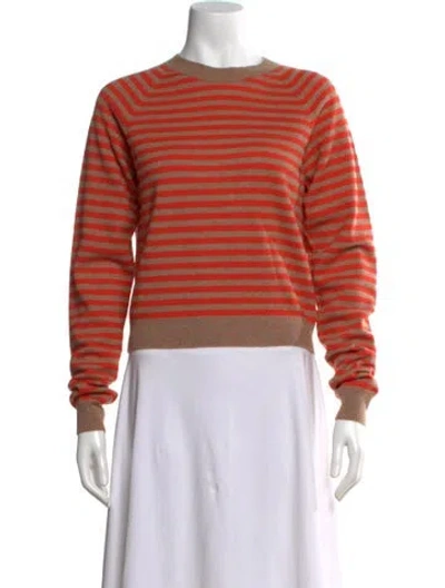 Pre-owned Kule Cashmere Striped Sweater In Neutral
