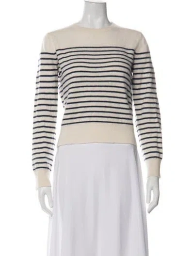 Pre-owned Kule Cashmere Striped Sweater In Neutrals